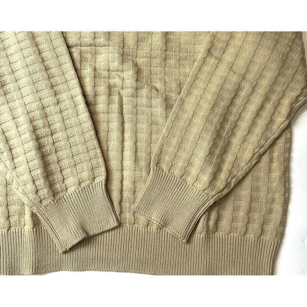 Tribekka 44 Men's Oatmeal/TanTextured Crewneck Sweater, Sizes XXL - Picture 5 of 8